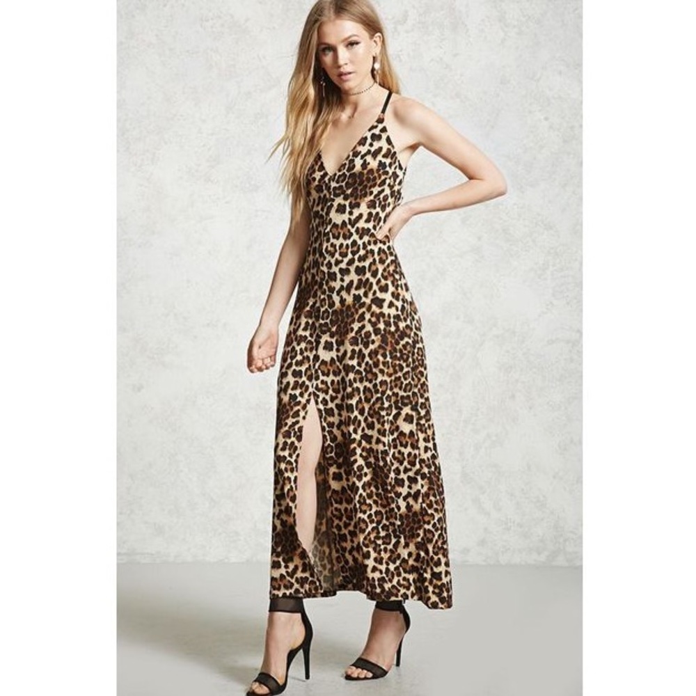 Forever 21 Leopard Print Maxi Dress